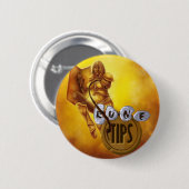 Tip.Het Gilded Warrior Ronde Button 5,7 Cm (Voorkant /achterkant)