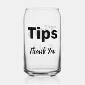 Tip Jar Blikvorm Glas (Voorkant)