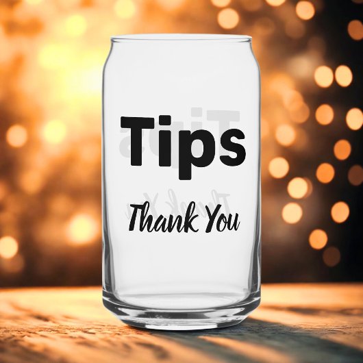 Tip Jar Blikvorm Glas