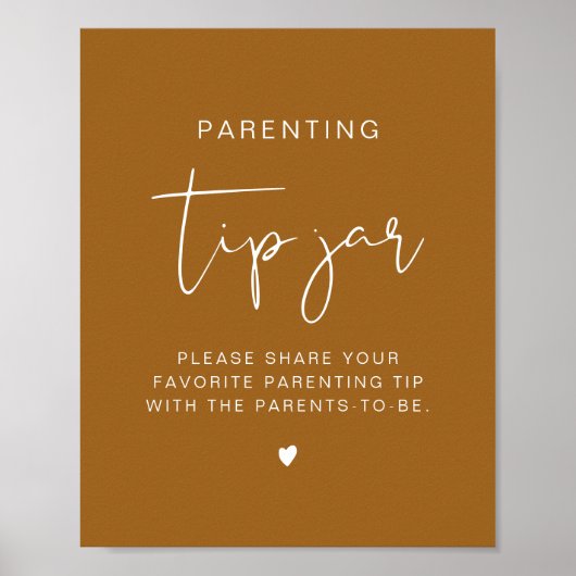 Tip Jar en Advice Sign Poster (Voorkant)