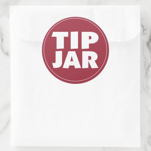 Tip Jar sticker (Tas)