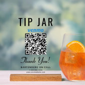 Tip Jar Venmo QR Code Wissen Acryl Bord