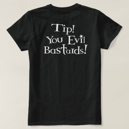 Tip je Bartender Devil T-shirt (Design achterkant)