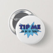 Tip me of dood van de derde ronde button 5,7 cm (Voorkant /achterkant)