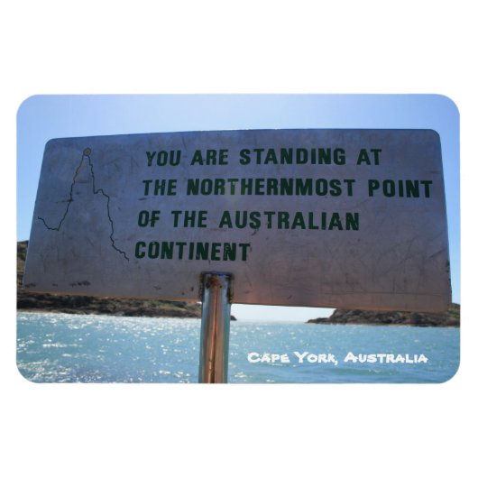 Tip Sign, Cape York Australië - Premium Magnet Magneet (Horizontaal)