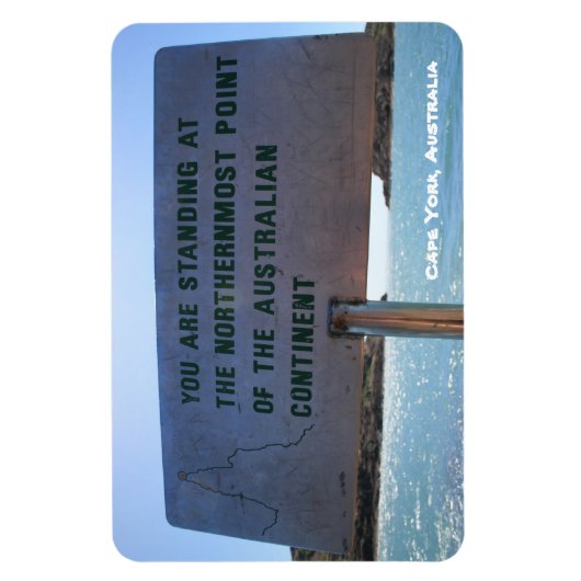 Tip Sign, Cape York Australië - Premium Magnet Magneet (Verticaal)