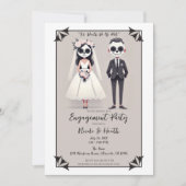 Tip Teen Sugar Skull Bride & Groom Engagement Part Kaart (Voorkant)