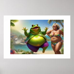 "Tip-toe door de tulpen, Janet!" Poster