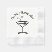 Tip uw barman party-time servet (Voorkant)