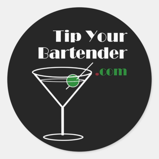 Tip uw Bartender.com Sticker (Voorkant)