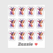 Tip van haar tenen 12 Sticker blad (Vel)