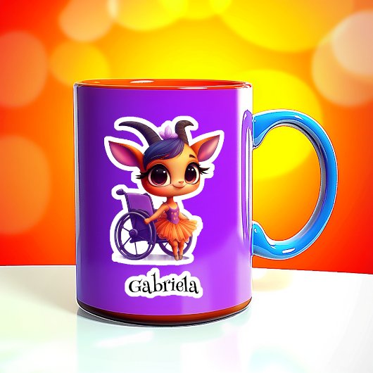 Tip van haar tenen gepersonaliseerde vinyl Sticker