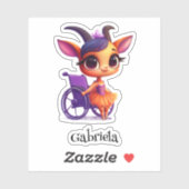 Tip van haar tenen gepersonaliseerde vinyl Sticker (Vel)