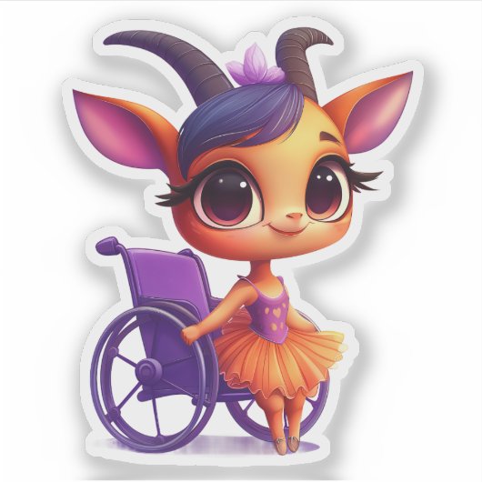 Tip van haar tenen vinyl Sticker (Voorkant)