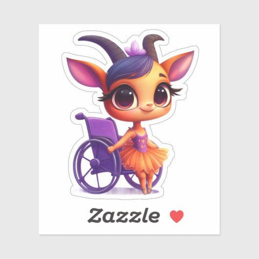 Tip van haar tenen vinyl Sticker (Vel)