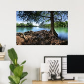 Tip van RedBud Isle op LadyBird Lake - Austin TX Poster (Thuiskantoor)