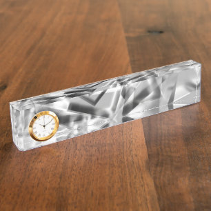 Tip vierkante stukjes van een of andere acryl, gri naambordje