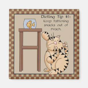 Tip voor vetkattediet #1 - Fridge Magnet