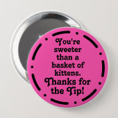 Tip Waardering Ronde Button 4,0 Cm (Voorkant /achterkant)