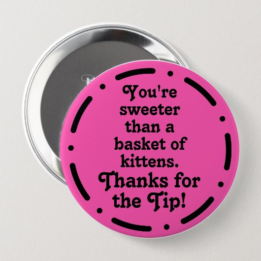 Tip Waardering Ronde Button 4,0 Cm (Voorkant /achterkant)