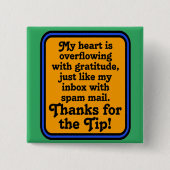 Tip Waardering Vierkante Button 5,1 Cm (Voorkant)