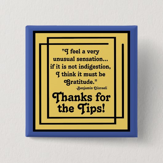 Tip waardering vierkante button 5,1 cm (Voorkant)