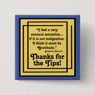 Tip waardering vierkante button 5,1 cm