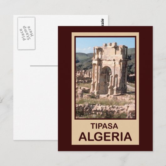 Tipasa Algerije Briefkaart (Voorkant / Achterkant)