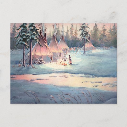 TIPI CAMP CHORES by SHARON SHARPE Briefkaart (Voorkant)