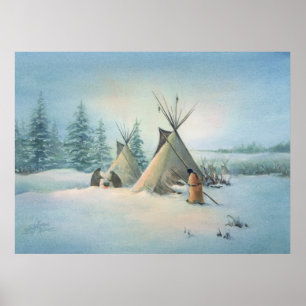 TIPI CAMP SQUAW door SHARON SHARPE Poster