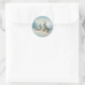 TIPI CAMP SQUAW door SHARON SHARPE Ronde Sticker (Tas)