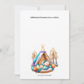 Tipi cartoon dieren slapen popcorn kinderen kaart (Achterkant)