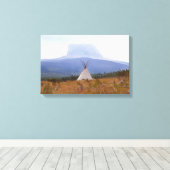 Tipi, Chief Mountain, Montana Canvas Afdruk (Insitu (Houten vloer))
