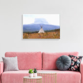 Tipi, Chief Mountain, Montana Canvas Afdruk (Insitu (Woonkamer))