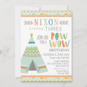 Tipi Indiaanse pow wauw Kaart (Voorkant)