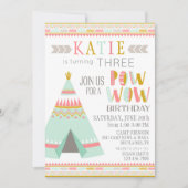 Tipi Indiaanse pow wauw Kaart (Voorkant)