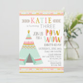 Tipi Indiaanse pow wauw Kaart (Staand voorkant)