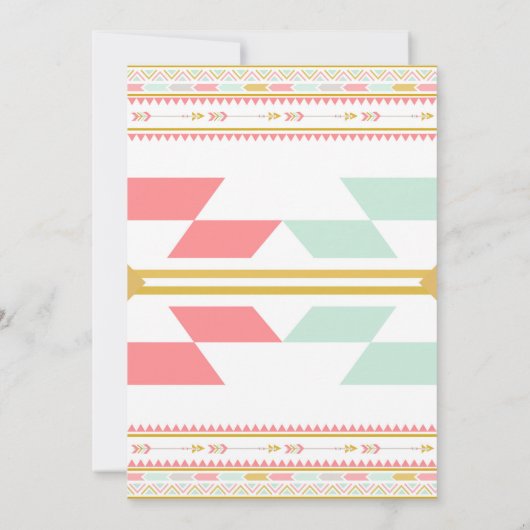 Tipi Indiaanse pow wauw Kaart (Achterkant)