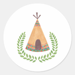 tipi ronde sticker