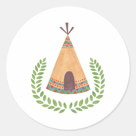 tipi ronde sticker (Voorkant)