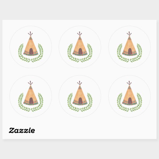 tipi ronde sticker (Vel)
