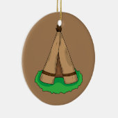 Tipi Teepee Native American Tent Camp Camping Keramisch Ornament (Rechts)