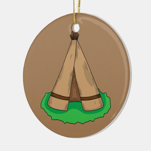 Tipi Teepee Native American Tent Camp Camping Keramisch Ornament (Links)