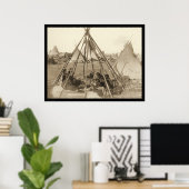 Tipi van mevrouw American Horse SD 1891 Poster (Thuiskantoor)