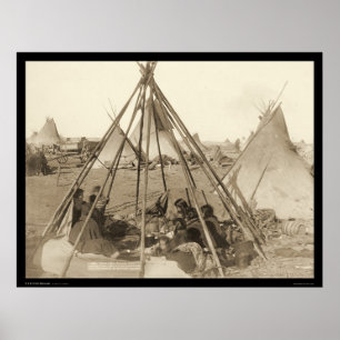 Tipi van mevrouw American Horse SD 1891 Poster