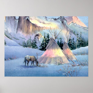 TIPI WINTER APPALOOSA DOOR SHARON SHARPE POSTER