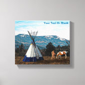 Tipi - Winterkamp Canvas Afdruk (Voorkant)