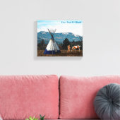 Tipi - Winterkamp Canvas Afdruk (Insitu (Woonkamer))