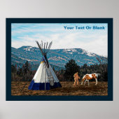 Tipi - Winterkamp Poster (Voorkant)