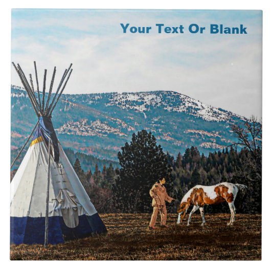 Tipi - Winterkamp Tegeltje (Voorkant)